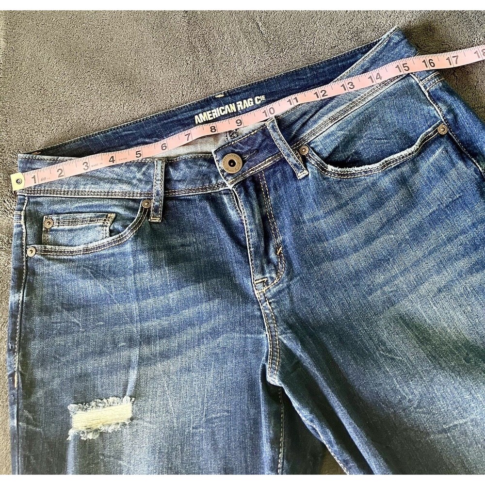 American Rag Cie Womens Jeans 7 Juniors Low Rise Lightly Worn - Picture 4 of 6